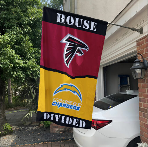 Falcons vs Chargers House Divided Flag, NFL House Divided Flag