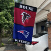 Falcons vs Patriots House Divided Flag, NFL House Divided Flag
