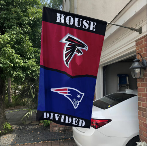 Falcons vs Patriots House Divided Flag, NFL House Divided Flag