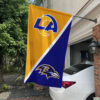Rams vs Ravens House Divided Flag, NFL House Divided Flag