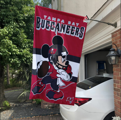 Tampa Bay Buccaneers x Mickey Football Flag, NFL Premium Flag