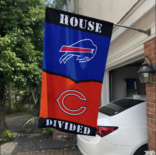 Bills vs Bears House Divided Flag, NFL House Divided Flag