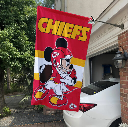 Kansas City Chiefs x Mickey Football Flag, NFL Premium Flag