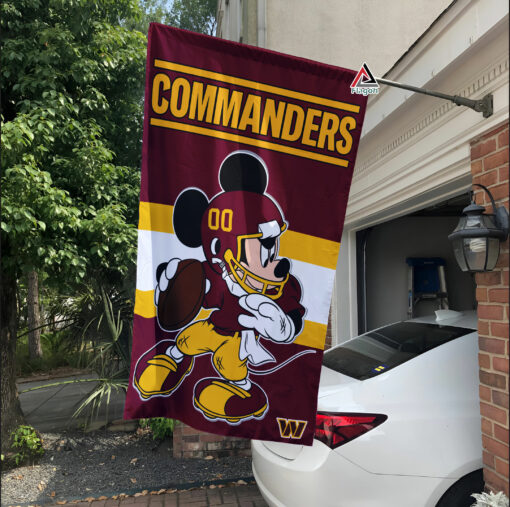 Washington Commanders x Mickey Football Flag, NFL Premium Flag