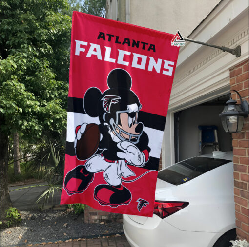 Atlanta Falcons x Mickey Football Flag, NFL Premium Flag