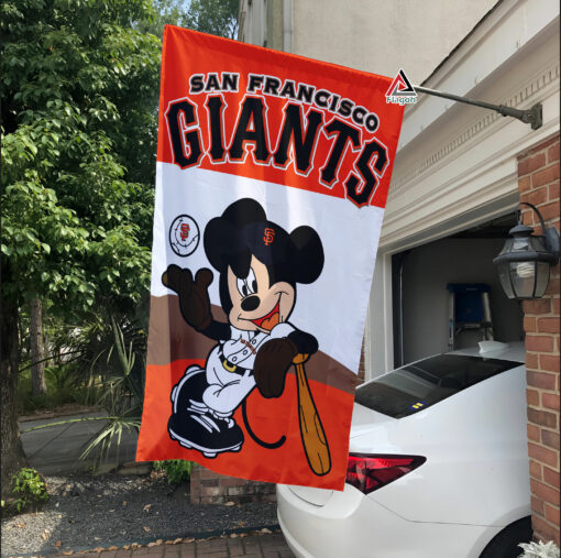 San Francisco Giants x Mickey Baseball Flag, MLB Premium Flag
