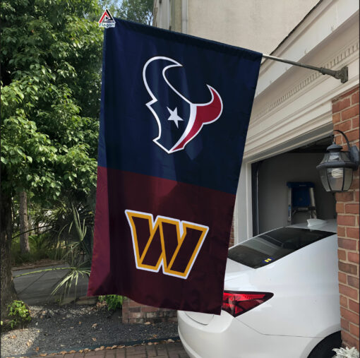 Texans vs Commanders House Divided Flag, NFL House Divided Flag