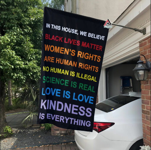 In This House We Believe Flag, Diversity Garden Flag, Black Lives Matter Home Decor, Welcome Home Flag