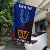 Colts vs Commanders House Divided Flag, NFL House Divided Flag