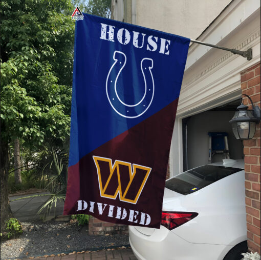 Colts vs Commanders House Divided Flag, NFL House Divided Flag