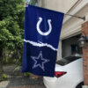 Colts vs Cowboys House Divided Flag, NFL House Divided Flag