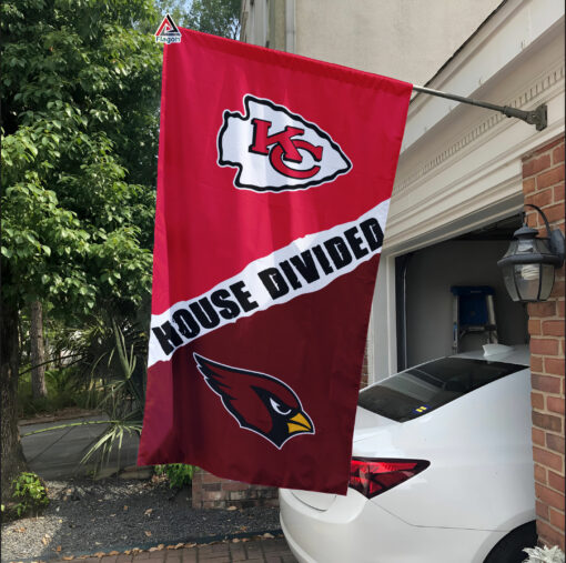 Chiefs vs Cardinals House Divided Flag, NFL House Divided Flag