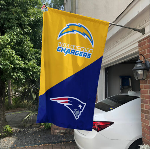 Chargers vs Patriots House Divided Flag, NFL House Divided Flag