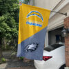 Chargers vs Eagles House Divided Flag, NFL House Divided Flag