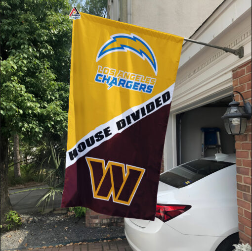 Chargers vs Commanders House Divided Flag, NFL House Divided Flag