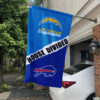 Chargers vs Buffalo Bills House Divided Flag, NFL House Divided Flag