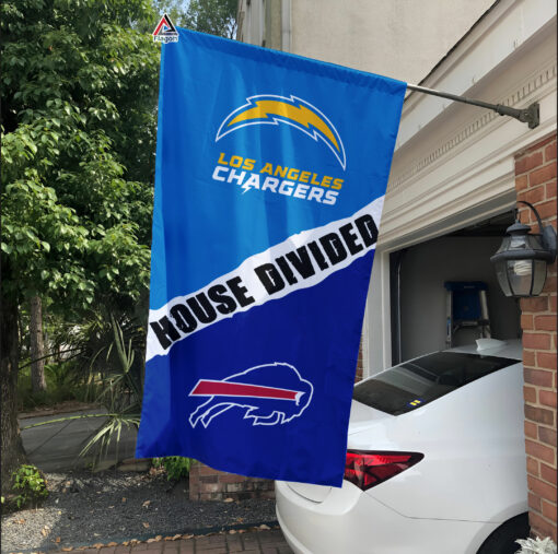 Chargers vs Bills House Divided Flag, NFL House Divided Flag