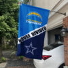 Chargers vs Cowboys House Divided Flag, NFL House Divided Flag