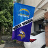 Chargers vs Vikings House Divided Flag, NFL House Divided Flag