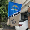 Chargers vs Saints House Divided Flag