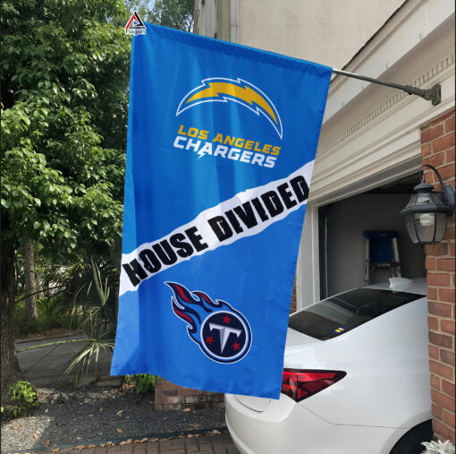 Chargers vs Titans House Divided Flag, NFL House Divided Flag