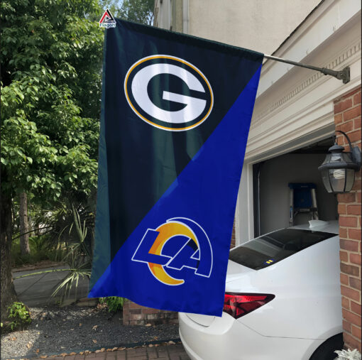 Packers vs Rams House Divided Flag, NFL House Divided Flag