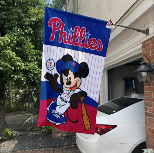 Philadelphia Phillies x Mickey Baseball Flag, MLB Premium Flag