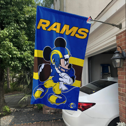 Los Angeles Rams x Mickey Football Flag, NFL Premium Flag