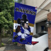 Baltimore Ravens x Mickey Football Flag, NFL Premium Flag