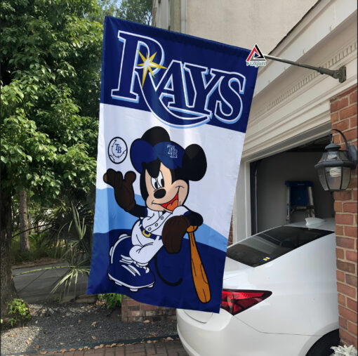 Tampa Bay Rays x Mickey Baseball Flag, MLB Premium Flag