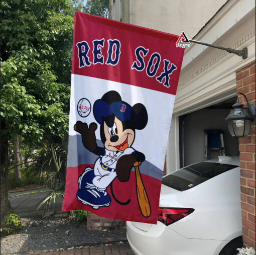 Boston Red Sox x Mickey Baseball Flag, MLB Premium Flag