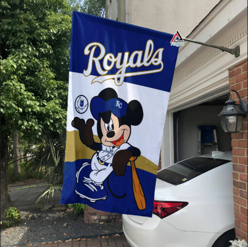 Kansas City Royals x Mickey Baseball Flag, MLB Premium Flag