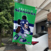 Seattle Seahawks x Mickey Football Flag, NFL Premium Flag