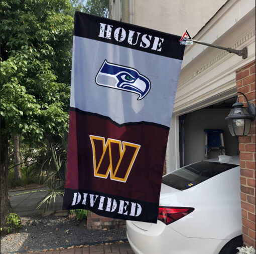 Seahawks vs Commanders House Divided Flag, NFL House Divided Flag