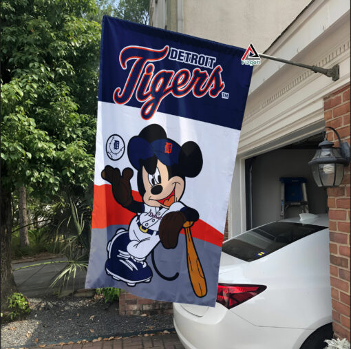 Detroit Tigers x Mickey Baseball Flag, MLB Premium Flag