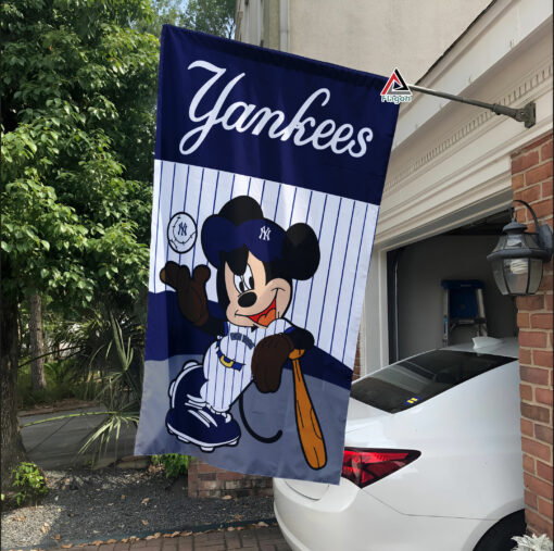 New York Yankees x Mickey Baseball Flag, MLB Premium Flag