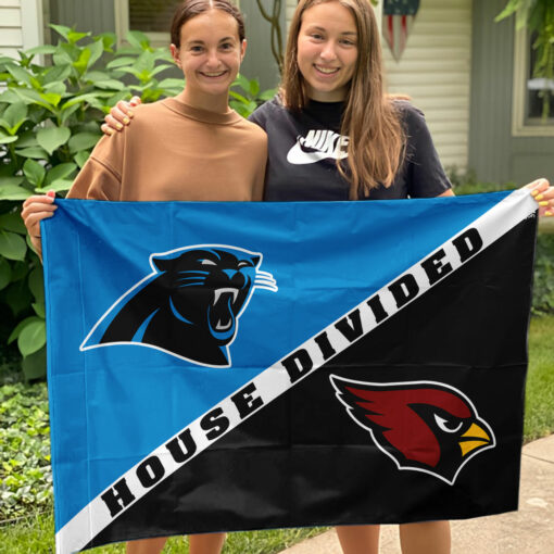 Panthers vs Cardinals House Divided Flag, NFL House Divided Flag