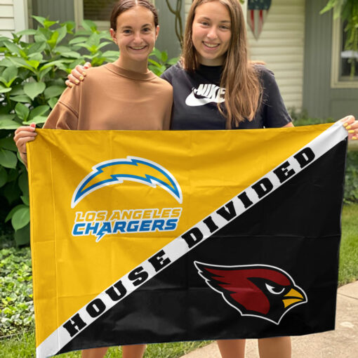 Chargers vs Cardinals House Divided Flag, NFL House Divided Flag