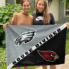 Cardinals vs Eagles House Divided Flag, NFL House Divided Flag