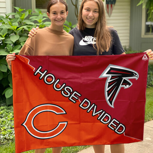 Falcons vs Bears House Divided Flag, NFL House Divided Flag