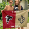 Falcons vs Saints House Divided Flag, NFL House Divided Flag
