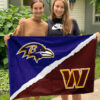 Ravens vs Commanders House Divided Flag, NFL House Divided Flag
