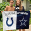 Colts vs Cowboys House Divided Flag, NFL House Divided Flag