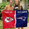 Chiefs vs Patriots House Divided Flag, NFL House Divided Flag