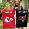 Chiefs vs Buccaneers House Divided Flag, NFL House Divided Flag