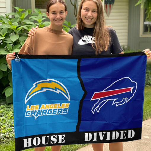 Chargers vs Bills House Divided Flag, NFL House Divided Flag
