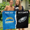 Chargers vs Eagles House Divided Flag, NFL House Divided Flag