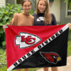 Chiefs vs Cardinal House Divided Flag, NFL House Divided Flag