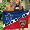Maple Leafs vs Panthers House Divided Flag, NHL House Divided Flag