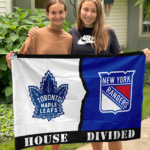 Upgrade Listing House Flag to Wall Flag with Grommets - Rangers vs Maple Leafs - for Karen
